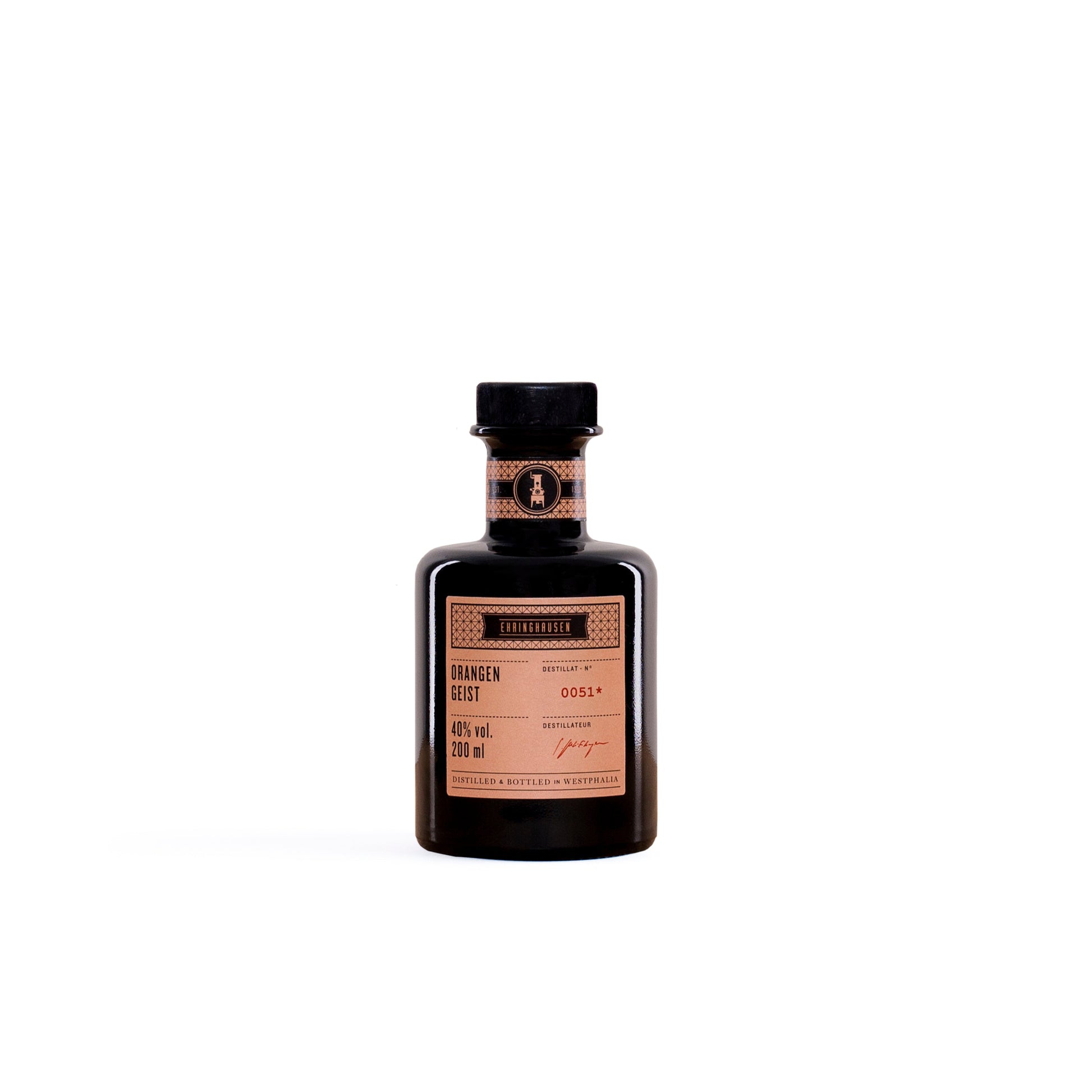 Orangengeist in 200 ml-Flasche – aus sizilianischen Bio-Orangenschalen, traditionell gebrannt, mit fruchtig-feinherbem Zitrusaroma.