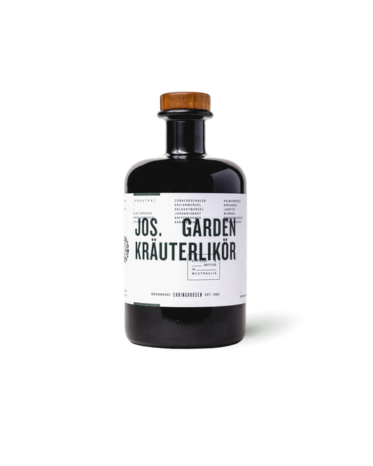 Jos. Garden Kräuterlikör in 500 ml-Flasche – handcrafted Kräuterlikör mit Orange, Kakao, Gewürzen und vollmundigem Aroma.