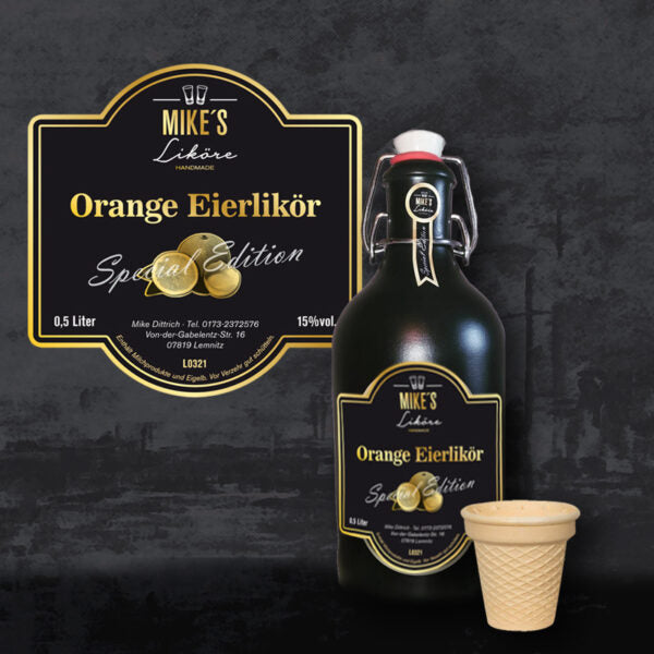 Edle Special Edition: Orangen Eierlikör mit intensiv-fruchtiger Note und cremiger Konsistenz – festlich und einzigartig im Geschmack
